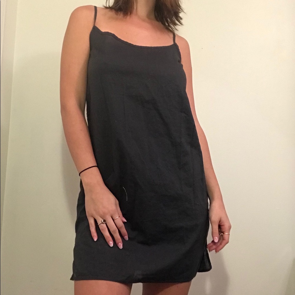 Gray linen cover up
